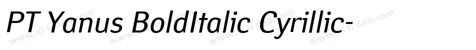 PT Yanus BoldItalic Cyrillic字体转换